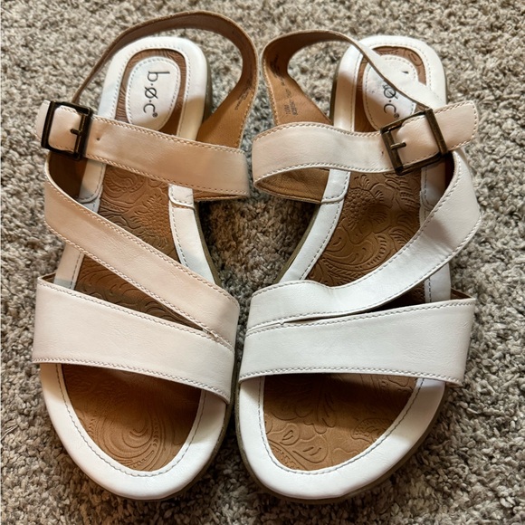 boc white sandals